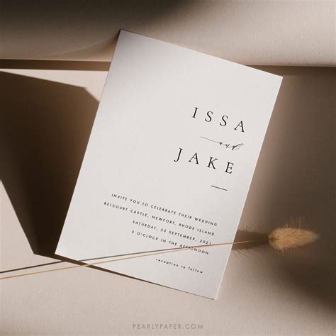  Minimalistic Beauty: Simple and Modern Wedding Invitations