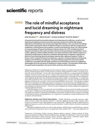  Seeking Assistance: Identifying the Optimal Time and Approaches for Addressing Disturbing Nightmares Involving Choking Sensations 