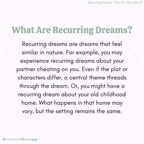 A Noteworthy Experience: Repeating Dreams and Potential Connection