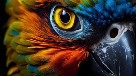 A Parrot's Vibrant Plumage: A Feast for the Eyes