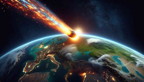 A Terrifying Vision: The Catastrophic Encounter between Earth and an Unstoppable Meteor Storm