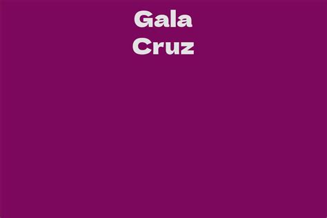 Academic and professional trajectory of Gala Cruz