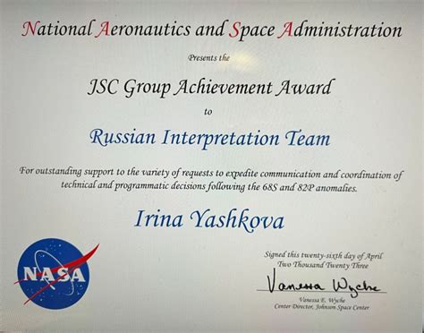 Achievements and Awards Received by Irina