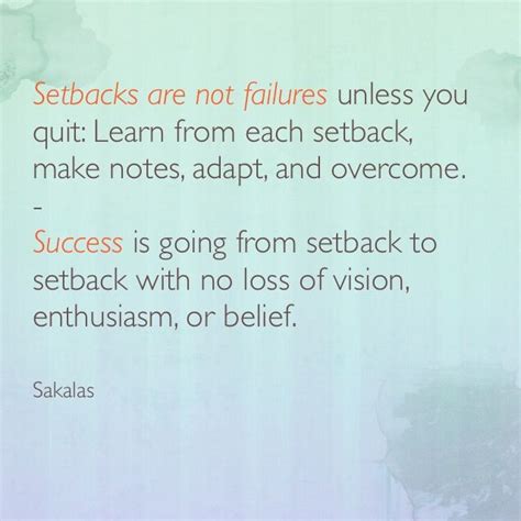 Adapt and Learn from Setbacks