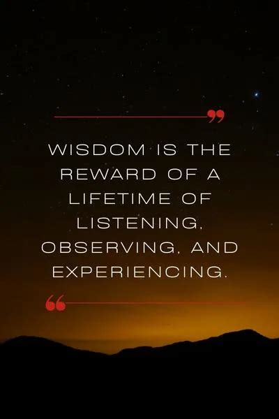 Age - a Measure of Experience and Wisdom