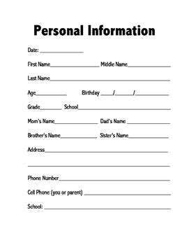 Age and Personal Information