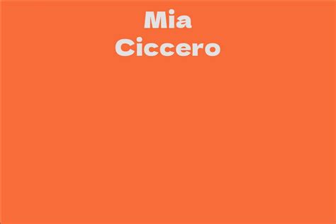 Age is Just a Number for the Enigmatic Mia Ciccero