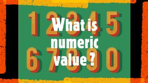 Age is simply a numeric value