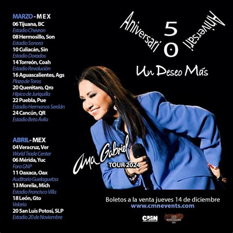 Ana Gabriel: Tours and Concerts