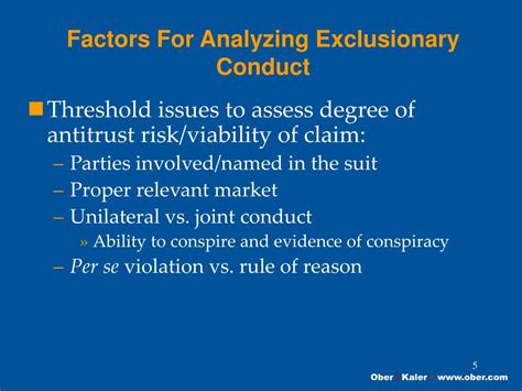 Analyzing Exclusionary Behavior