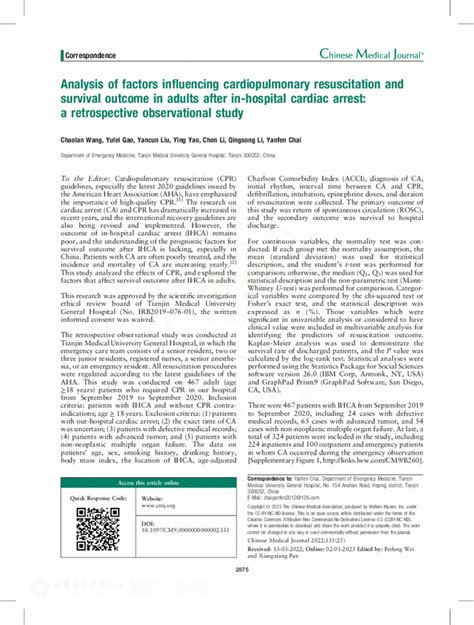 Analyzing the Possible Factors Influencing Dreams of Resuscitation