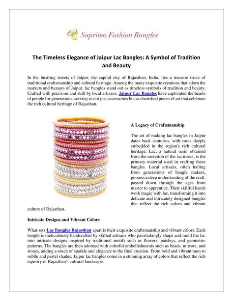 Bangles as a Symbol of Tradition and Heritage