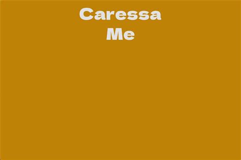 Career Journey of Caressa Me