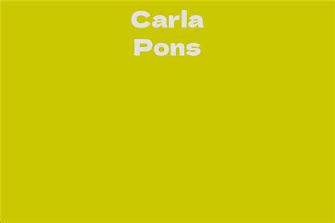 Carla Pons' Professional Path and Accomplishments