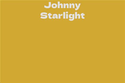 Challenges Faced by Johnny Starlight in His Career