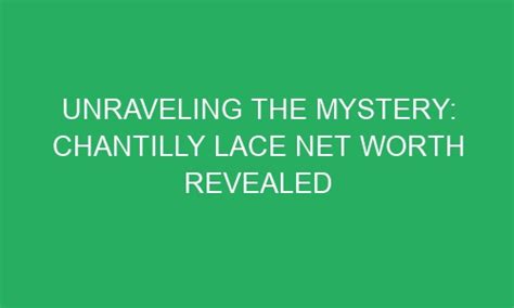 Chantilly Lace's Net Worth: A Closer Look