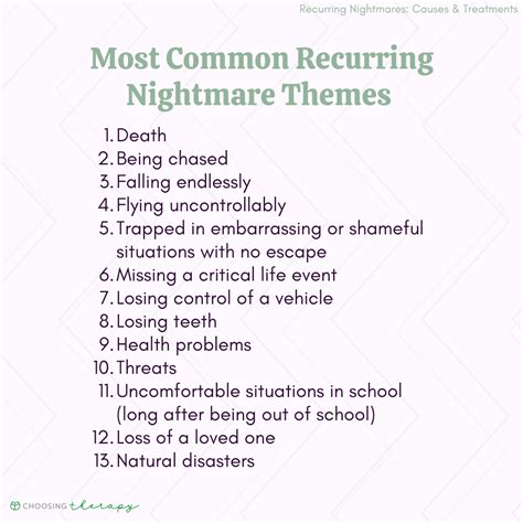 Common Themes in Nightmares: The recurring frights of work-related tension and unease