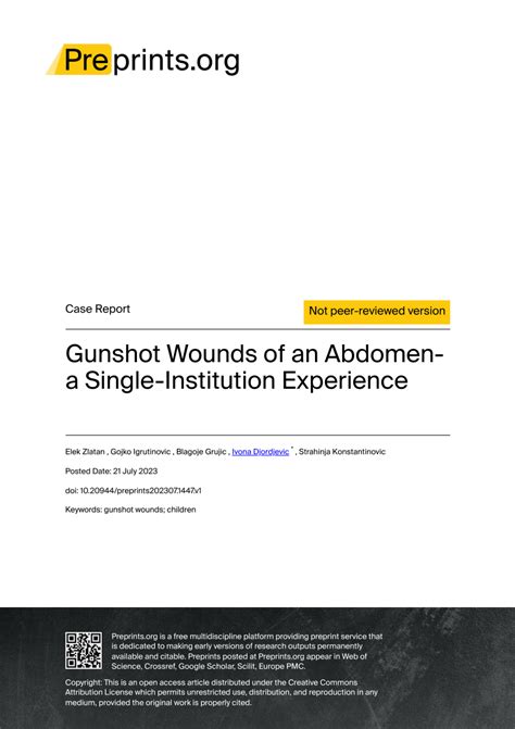 Common emotions and reactions when experiencing a gunshot wound to the abdomen