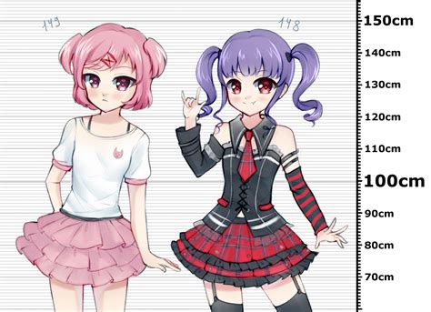 Comparison of Natsuki's height with others