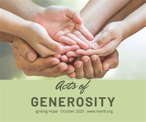 Compassionate Initiatives and Generosity