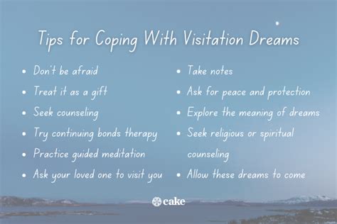 Coping Strategies for Dealing with Encountering Dreams of Departed Loved Ones