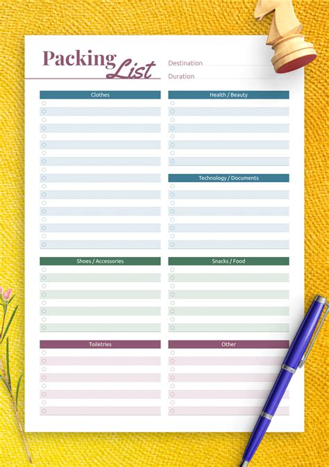 Creating a Travel Checklist