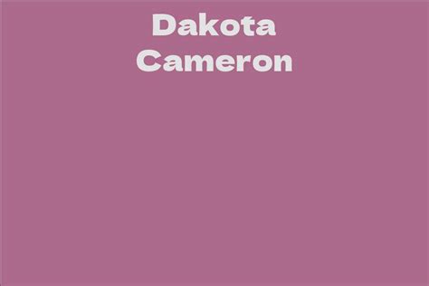 Dakota Cameron: Future Projects and Plans