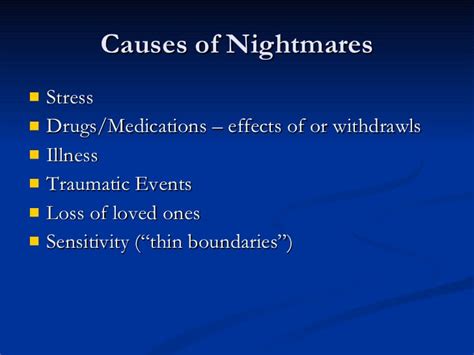 Different Types of Gunfire Nightmares and Their Analyses