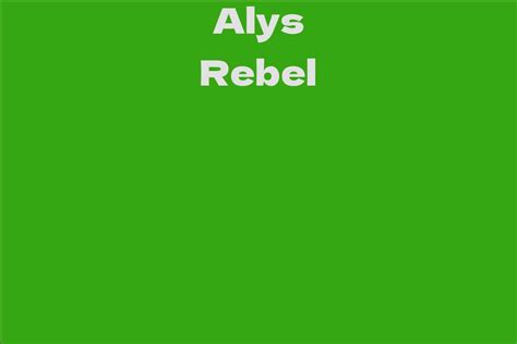 Discover Alys Rebel's Body and Health Secrets