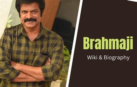 Discovering Brahmaji's Early Life and Background