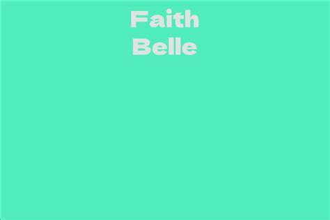 Education and Career Journey of Faith Belle