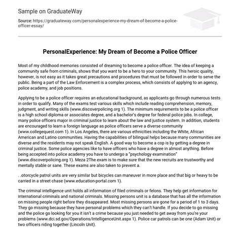 Empowerment and Self-Reflection: Transforming Police-Related Dream Experiences into Personal Growth Opportunities