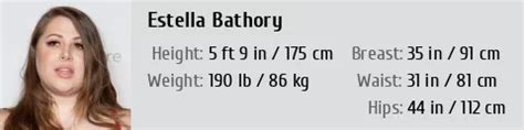 Estella Bathory's Body Measurements