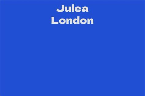 Examining Julea London's Net Worth