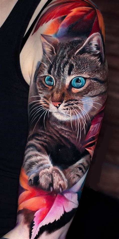 Explore Exquisite Lifelike Feline Tattoo Artistry