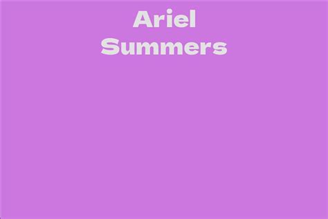 Exploring Ariel Summers' Net Worth and Success