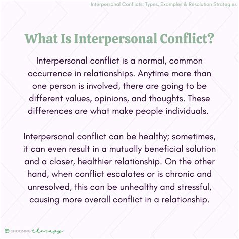 Exploring Interpersonal Conflict and Unresolved Issues