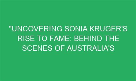 Exploring Sonia's Rise to Fame