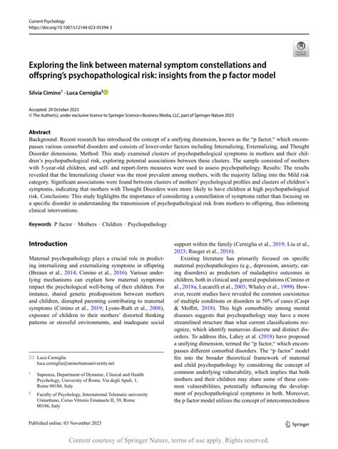 Exploring the Maternal-Offspring Connection: A Vital Component in Decoding Dream Imagery