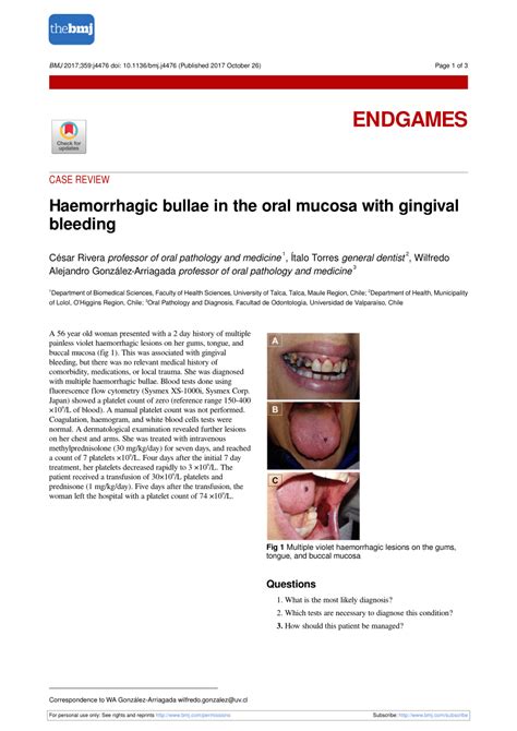 Exploring the Psychological Significance of Haemorrhagic Oral Experiences