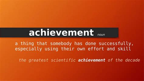 Exploring the Real Definition of Achievement