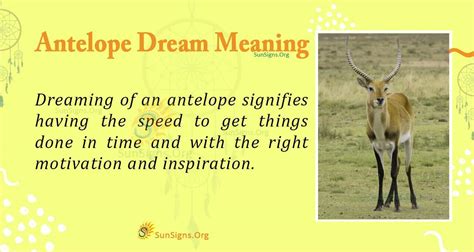 Exploring the Symbolic Allusions to Antelope in Dreams