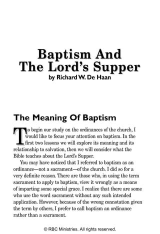 Exploring the Various Connotations of Baptism in the Analysis of Dreams