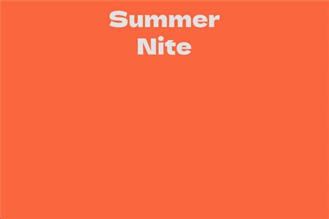 Facts about Summer Nite