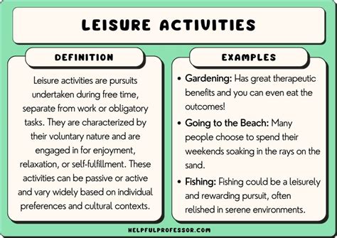 Favorite Hobbies and Leisure Activities Mention