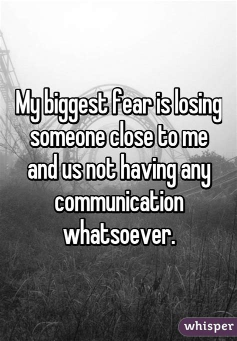 Fear of Losing Communication: Possible Meanings