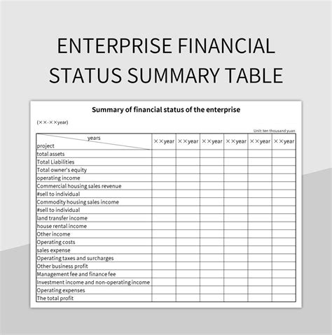 Financial Status Overview