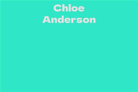 Financial Status and Income of Chloe Anderson