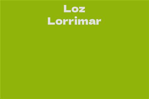 Future Prospects for Loz Lorrimar