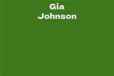 Gia Johnson's Journey to Success